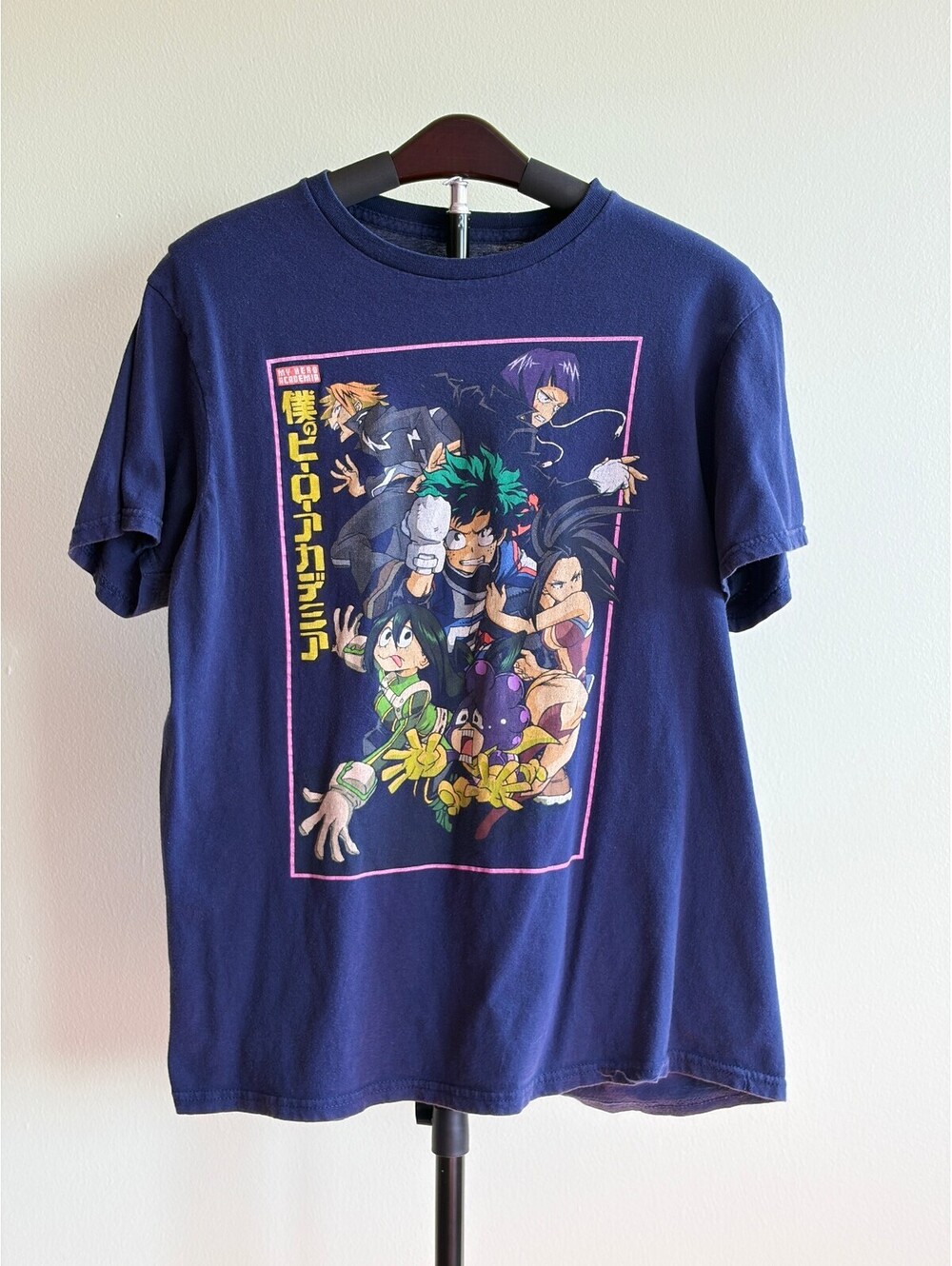 My Hero Academia Men's Medium Navy Anime Character Graphic T-Shirt Funimation